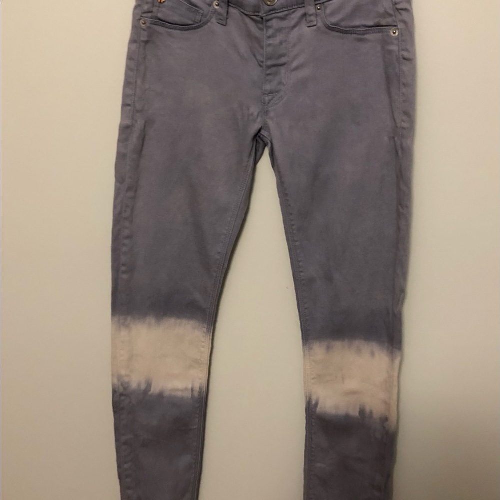 Hudson‎ DIY Tie-Dye Skinny Jeans. Size 24. Light Blue and White. Zip fly. - Picture 2 of 16